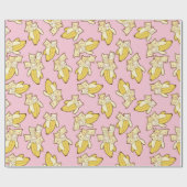 Patroon voor katten en bananen cadeaupapier (Vlak)