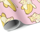 Patroon voor katten en bananen cadeaupapier (Rol Hoek)