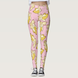 Patroon voor katten en bananen leggings