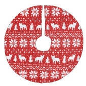 Patroon voor kerstfeestjes in bulledogs imitatie linnen kerstboom rok (Voorkant)