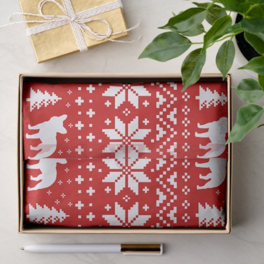 Patroon voor kerstfeestjes in bulledogs tissuepapier (Geschenk)