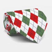 Patroon voor kerstfeestjes met rood en wit geplakt stropdas (Opgerold)