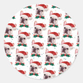 Patroon voor kerstmis met borstbreed ronde sticker (Voorkant)