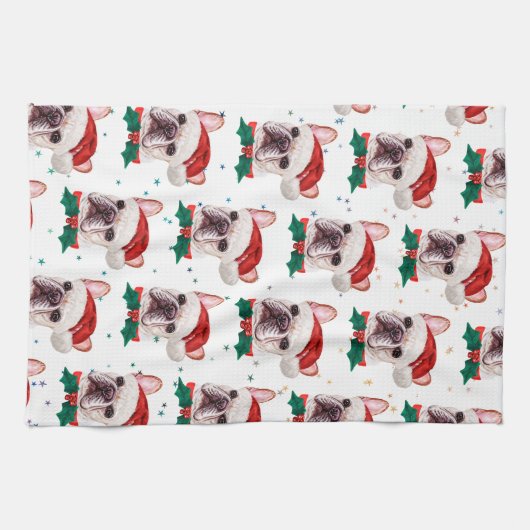 Patroon voor kerstmis met borstbreed theedoek (Horizontaal)