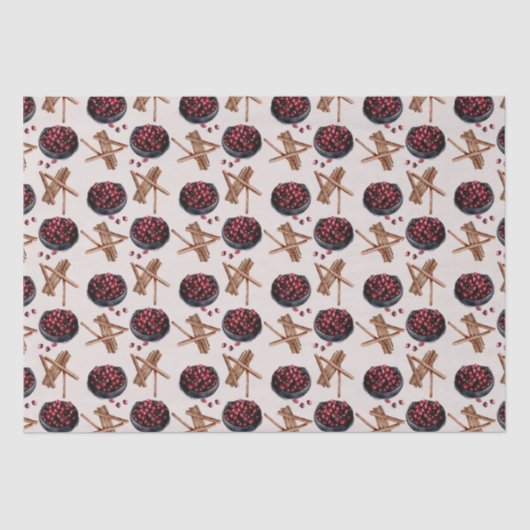 Patroon voor kersttraktaties tissuepapier (Voorkant)