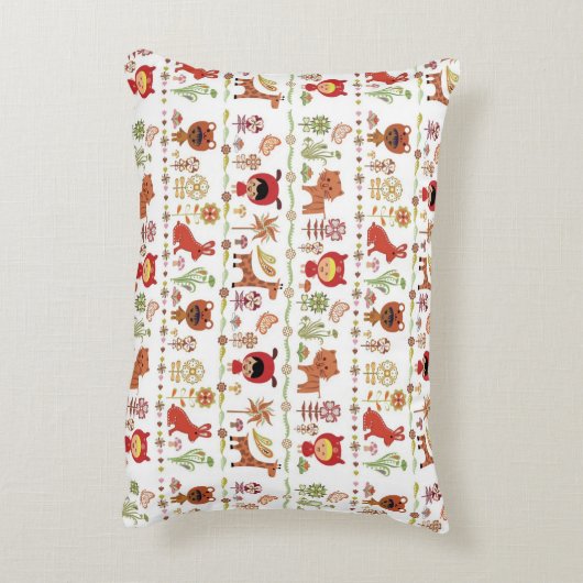 Patroon voor kinderen en dieren accent kussen (Achterkant (Verticaal))