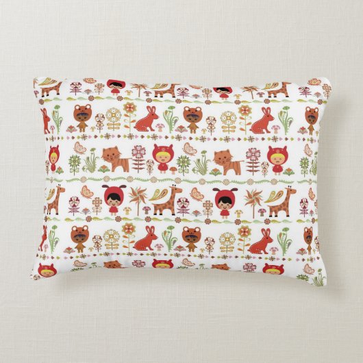Patroon voor kinderen en dieren accent kussen (Achterkant)