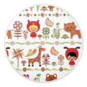 Patroon voor kinderen en dieren keramische knop (Voorkant)