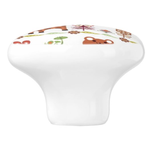 Patroon voor kinderen en dieren keramische knop (Zijkant)