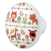 Patroon voor kinderen en dieren keramische knop (Rechts)