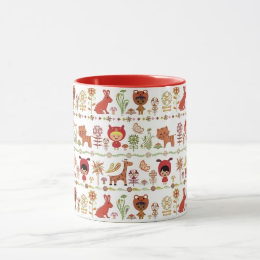 Patroon voor kinderen en dieren mok (Midden)