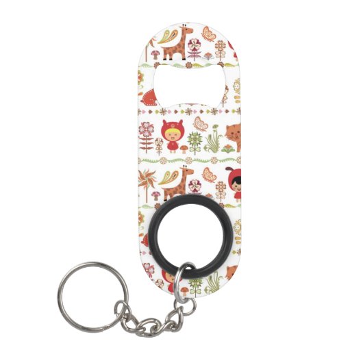 Patroon voor kinderen en dieren sleutelhanger flessenopener (Voorkant)