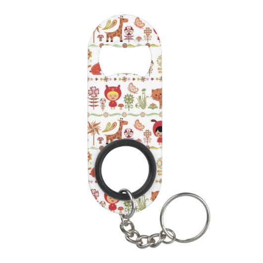 Patroon voor kinderen en dieren sleutelhanger flessenopener (Achterkant)