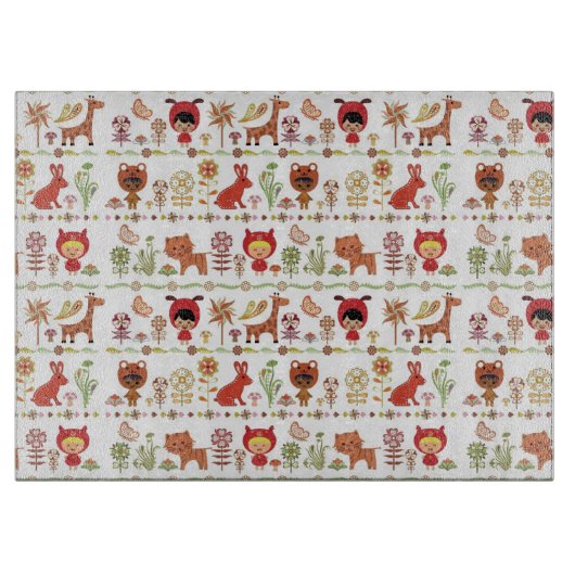 Patroon voor kinderen en dieren snijplank (Voorkant)