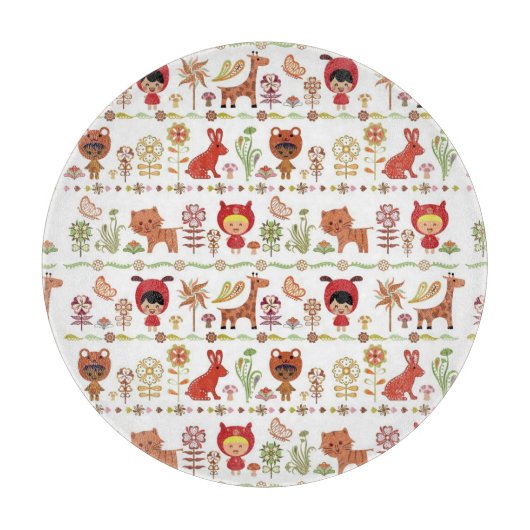 Patroon voor kinderen en dieren snijplank (Voorkant)