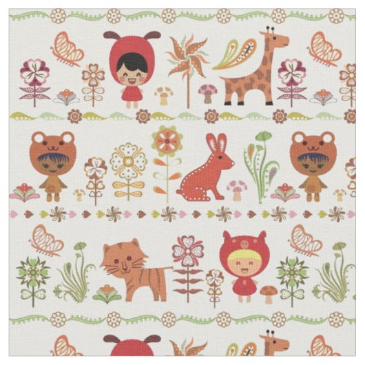 Patroon voor kinderen en dieren stof (Close Up)