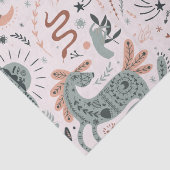  patroon voor kinderen in roze moderne waterverf tissuepapier (Detail)