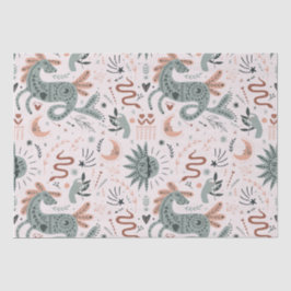  patroon voor kinderen in roze moderne waterverf tissuepapier