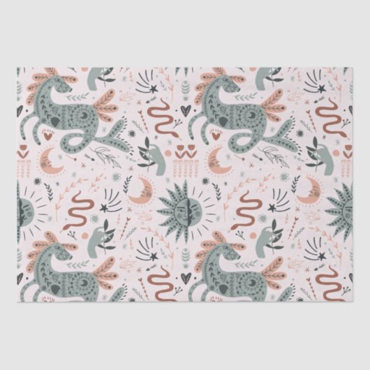  patroon voor kinderen in roze moderne waterverf tissuepapier (Voorkant)