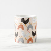 Patroon voor kippen en roosters koffiemok (Center)