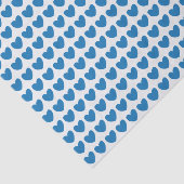 Patroon voor kleine blauwe harten tissuepapier (Detail)