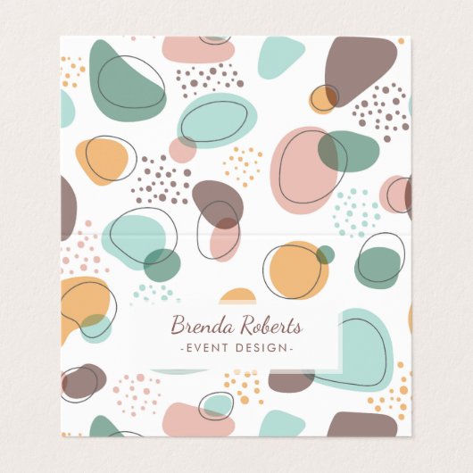 Patroon voor kleuropbrengsten van plakken visitekaartje (Buitenkant ongevouwen)