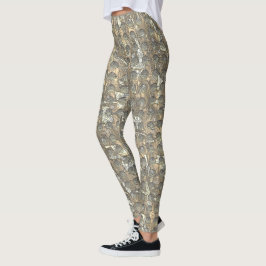 Patroon voor kleurpotten en grijze pols leggings