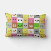 Patroon voor kleurrijk dierlijk gezichtsveld kussen (Achterkant)