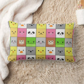 Patroon voor kleurrijk dierlijk gezichtsveld kussen (Deken)