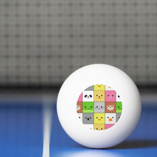 Patroon voor kleurrijk dierlijk gezichtsveld pingpongbal (Net)