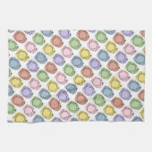 Patroon voor kleurrijke Borden Theedoek (Horizontaal)