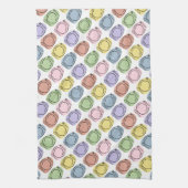 Patroon voor kleurrijke Borden Theedoek (Verticaal)