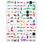 Patroon voor kleurrijke dieren #3 klembord (Achterkant)