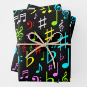 Patroon voor kleurrijke muzikale notities en symbo inpakpapier vel (In situ)