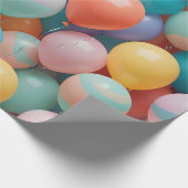 Patroon voor kleurrijke partijballons cadeaupapier (Hoek)