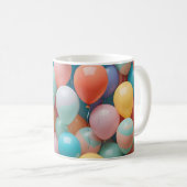 Patroon voor kleurrijke partijballons koffiemok (Voorkant rechts)