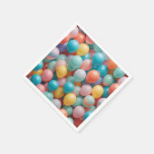 Patroon voor kleurrijke partijballons servet (Hoek)