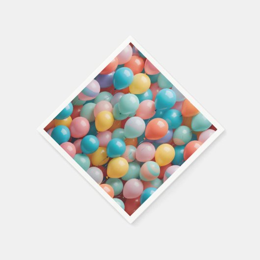 Patroon voor kleurrijke partijballons servet (Hoek)