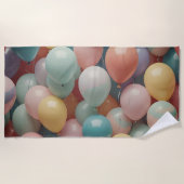 Patroon voor kleurrijke partijballons strandlaken (Voorkant)