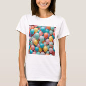 Patroon voor kleurrijke partijballons t-shirt (Voorkant)