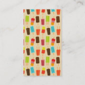 Patroon voor kleurrijke popsicles visitekaartje (Achterkant)