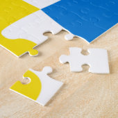 Patroon voor kleurrijke puzzelstukjes legpuzzel (Zijkant)