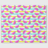 Patroon voor kleurrijke roze watermeloenen cadeaupapier (Vlak)