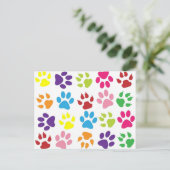 Patroon voor kleurrijke schilderafdrukken briefkaart (Staand voorkant)