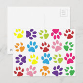 Patroon voor kleurrijke schilderafdrukken briefkaart (Voorkant / Achterkant)