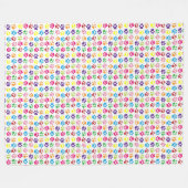 Patroon voor kleurrijke schilderafdrukken fleece deken (Voorkant (Horizontaal))