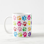 Patroon voor kleurrijke schilderafdrukken koffiemok (Links)