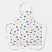 Patroon voor kleurrijke schilderafdrukken schort (Voorkant)