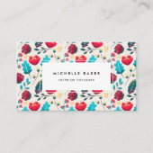 Patroon voor kleurrijke wilde bloemen visitekaartje (Voorkant)