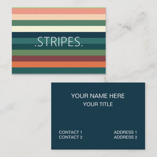 Patroon voor kleurstrepen visitekaartje (Voorkant / Achterkant)